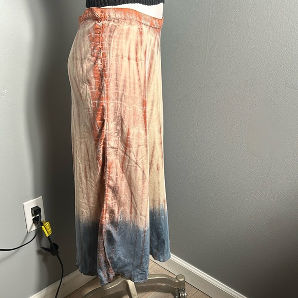 ABS Allen Schwartz Silk Tie Die Midi Skirt size 12 - Picture 9 of 16